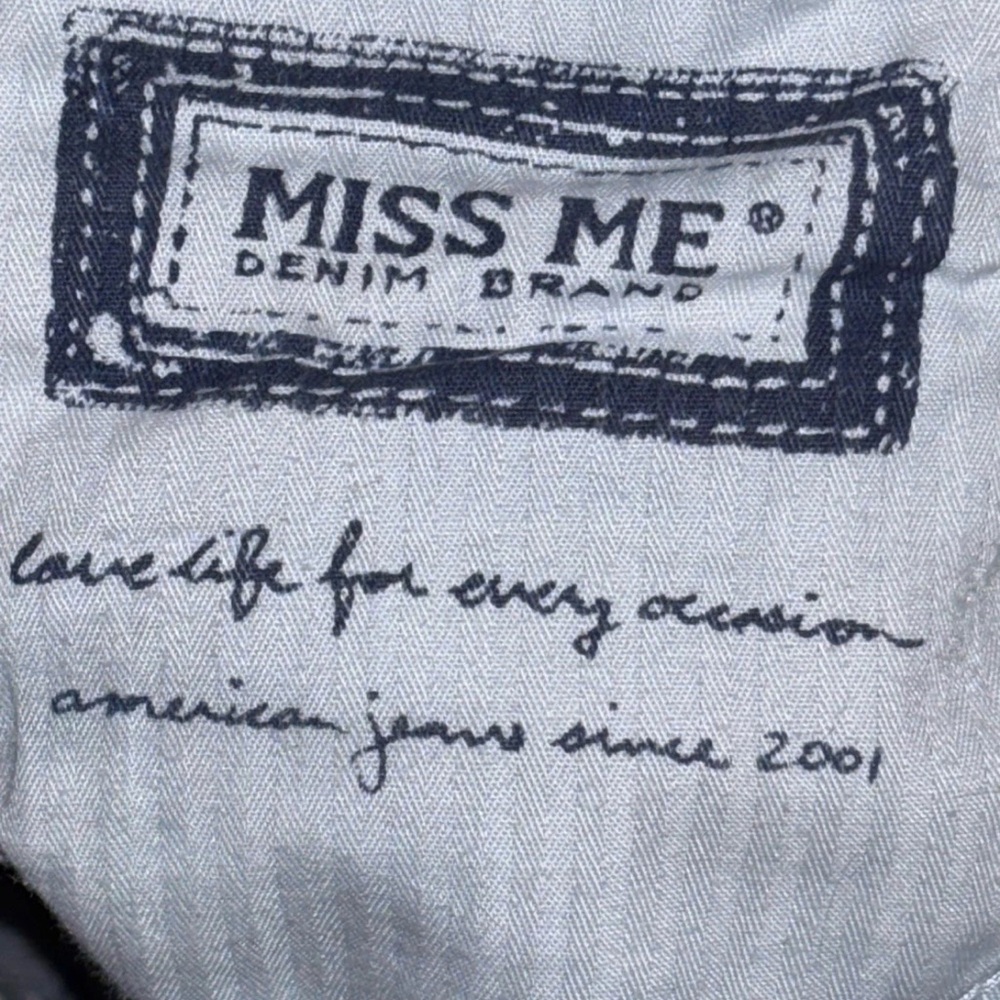 Miss Me Y2K Distressed Heavy Stick Micro Mini Booty Shorts SZ.27 - Picture 12 of 12